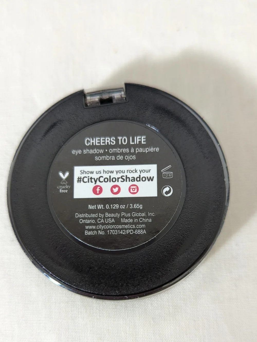 City Color Shimmer Shadow Cheers To Life - Bronze Shimmer